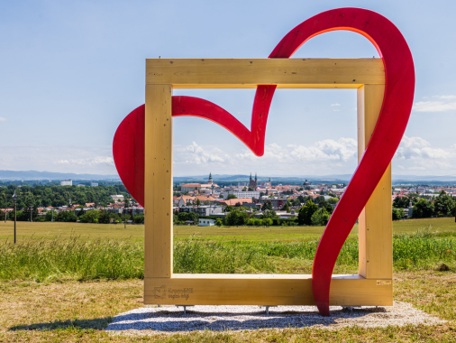 Výhled na Kroměříž skrze fotopoint