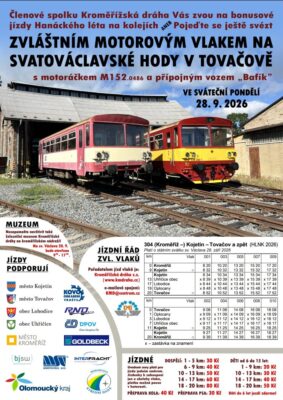 Svatováclavské výletní vlaky mezi Kroměříží a Tovačovem - 1